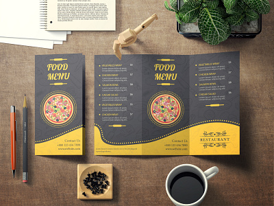 Restaurent Food Menu Design brochure design flyer design menu design print design restauren menu design restauren menu design trifold trifold brochure