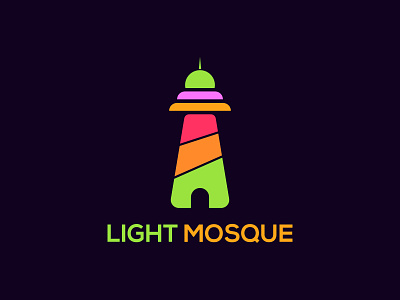 Logo Design for Light Mosque brand identity branding business logo color colorfullogo flat logo graphic design logo logo design logoart minimalist logo modern logo monogram logo