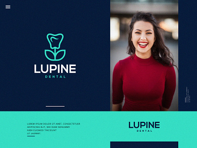 Lupine | Dental Logo | Logodesign | Startup Logo | Dental Care brand brand identity brand logo branding branding design dental dental care dental clinic dental logo dentist graphic design health identity logo logodesign logomark logotype startup startup logo startups