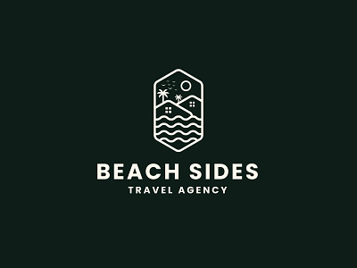 Beach Sides | Travel Agency | Travel Logo | Vintage Logo brand identity brand logo branding branding design business logo company logo graphic design identity line art logo logo logo design logotype minimal logo minimalist logo professional logo retro logo travel agency logo travel logo vintage vintage logo