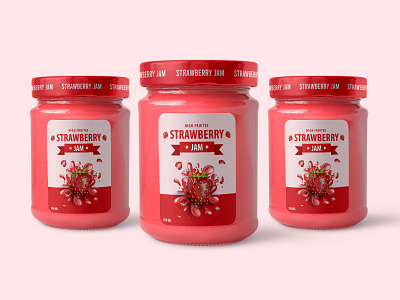 Strawberry Jam Label Design | Label Design | Packaging Design
