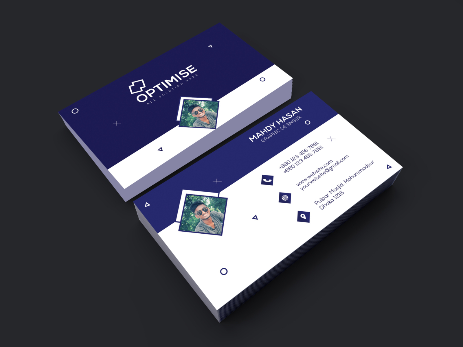 Business Card by Mahdy Hasan Hridoy on Dribbble