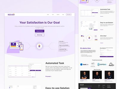 Reever : Ticketing system Landing Page