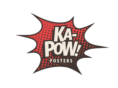 Kapow! Posters benday comic dots halftone kitsch logo pop posters
