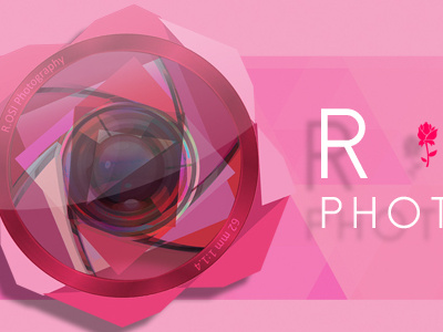 R.osi Photography Logo camera logo nikon photography pink rose
