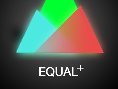 EQUAL+ equal logo random triangles