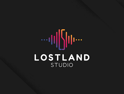 Sound recording studio logo design branding gradient logo music records sound