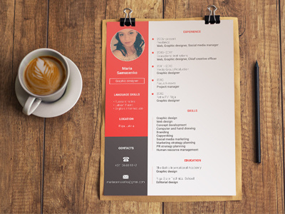 Curriculum Vitae 2015 cv editorial design red resume