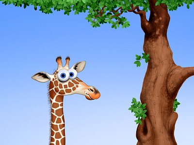 giraffe illustration photoshop