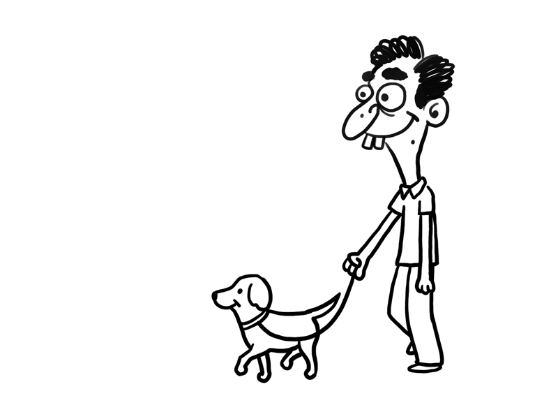 walking the dog animation 2d photoshop