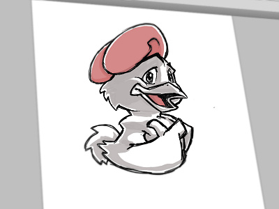 Chicken Mascot WIP cartoon character chicken food happy illustration logo mascot thumb vector wip