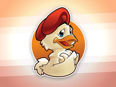 Chicken Mascot cartoon chicken food happy illustration logo mascot thumb vector