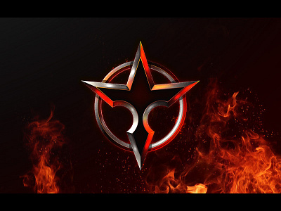 Fire metal logo edge fire flame icon illustrator logo metal metalic sharp vector