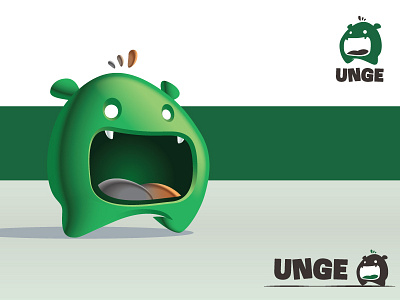 Unge cute design illustrator logo mascot monster vector