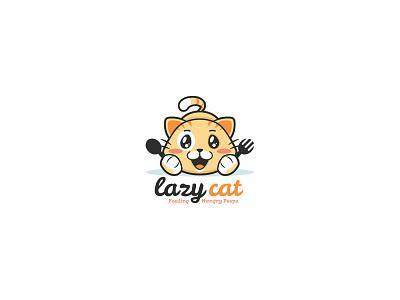 Lazy Cat no2 cat chef cute food happy lazy simple smile vector