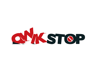 QwikStop design lettering logo vector