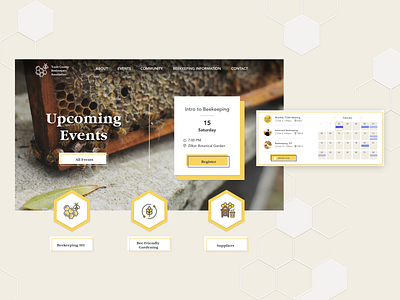 Beekeepers Website Redesign bee beekeeper beekeeping bumblebee design desktop desktop design homepage interface interface design non profit nonprofit redesign redesigned ui ui design web design webdesign website