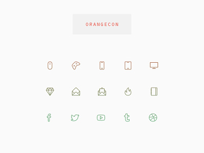 Orangecon 32px glyphs icons outline pixel perfect web icons