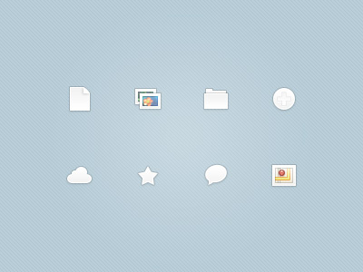 Blanko 32px blue clean cloud documents folder icons map minimal pictures set soft star white