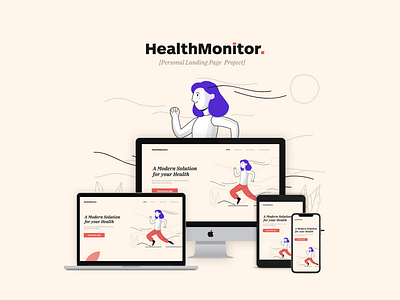 Health Monitor App Landing Page