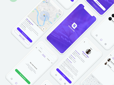 SmartLocate App (Screens) app chatting locate logo messaging smart ui ux