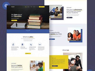 Study247 Website Home Page design eduction home page product design ui ux website