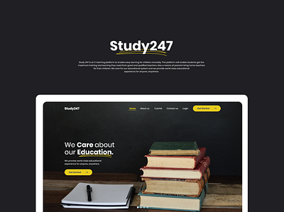 Study247 Website adobe xd design e learning education learning online study ui ui design ux ux design web design websiite