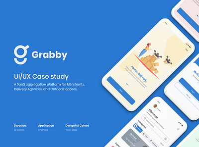 Grabby animation app brand identity branding design grabby high fidelity design logo mobile mobiledesign ui uiux ux wireframes