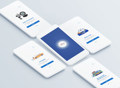 Car Rental app car car rental design illustration mobile design ui ux