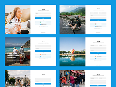 Travel X Registration Pages airline app design explore transport travel ui ux web web design