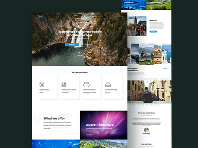 Travel X app design landing page memories moments travel ui ux web design