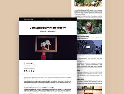 UzomaTestimony Blog blog design blog post contemporary photography design photography single page ui ux web design