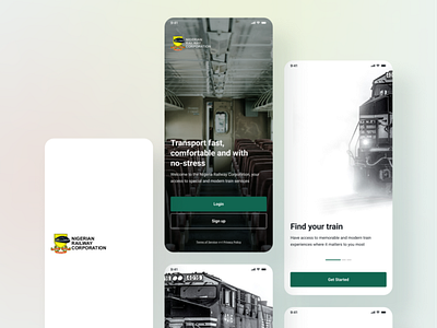 Nigeria Railway Corporation app app design design mobile design onboarding ui ux walkthrough web design