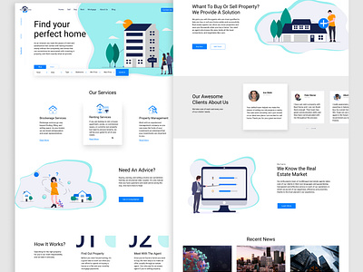 Real Estate Agency Landing Page Concept