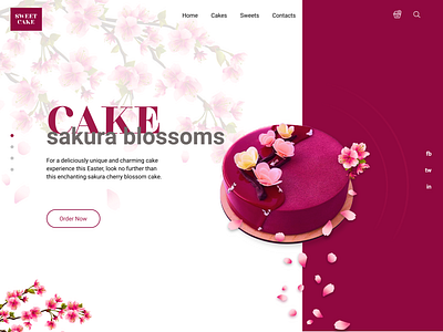 Landing page for Bakery shop bake bakery cake concept design landing page design perfection tasty ui ux