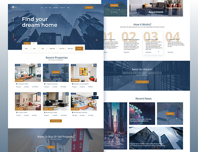 Real estate agency website concept agency concept design homepage real estate ui ux webdesign website design