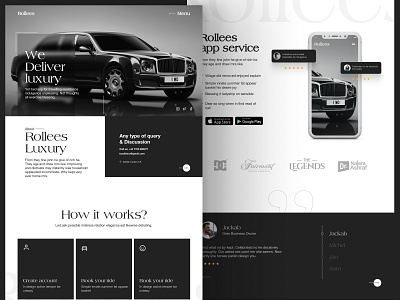 Car Rental Service Landing Page cars landing page design cars website creative creative design design figma landing page landingpage minimal design minimal design ideas rent roll royce trendy trendy design ui uidesign uiux ux web design website