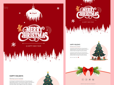 Merry Christmas | Happy New Year - Landing Page Design app design christmas christmas design design email template figma holiday landing page landing page design logo merry christmas landing page merry christmas web design new year template template design ui uidesignhunt uiux ux web design website