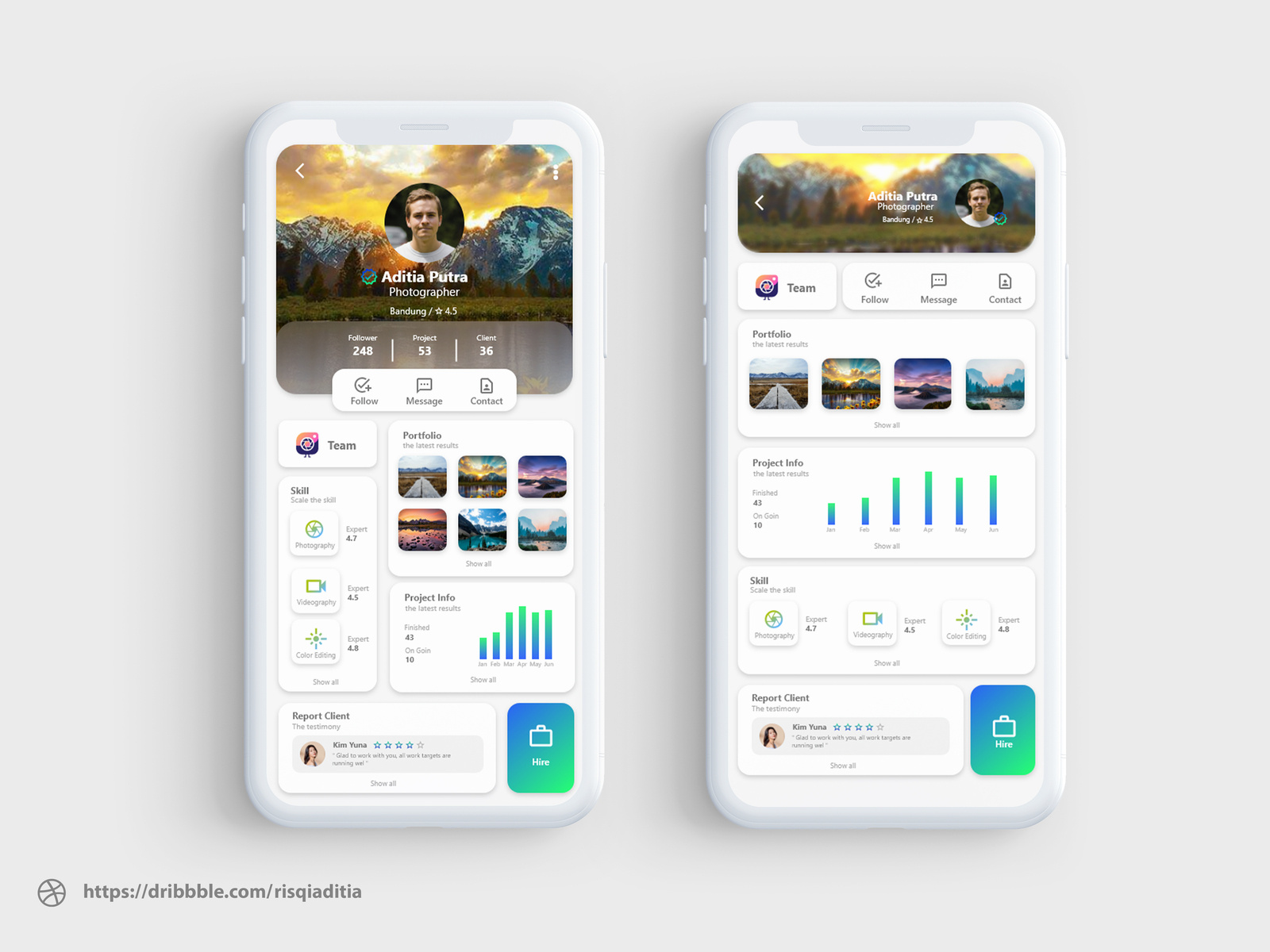 Make A User Profile UI/UX by Risqi Aditia on Dribbble