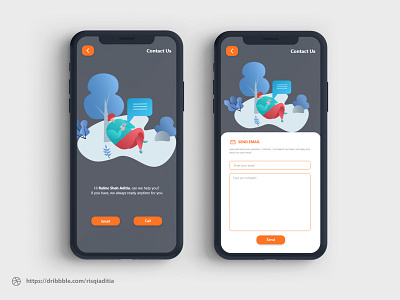 Make a Contact Us UI/UX Design