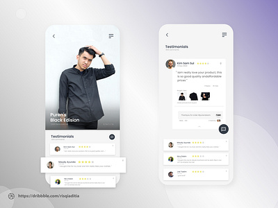 Testimonials app dailyui dailyuichallenge design illustration mobile app design modern ui uiuxdesign ux