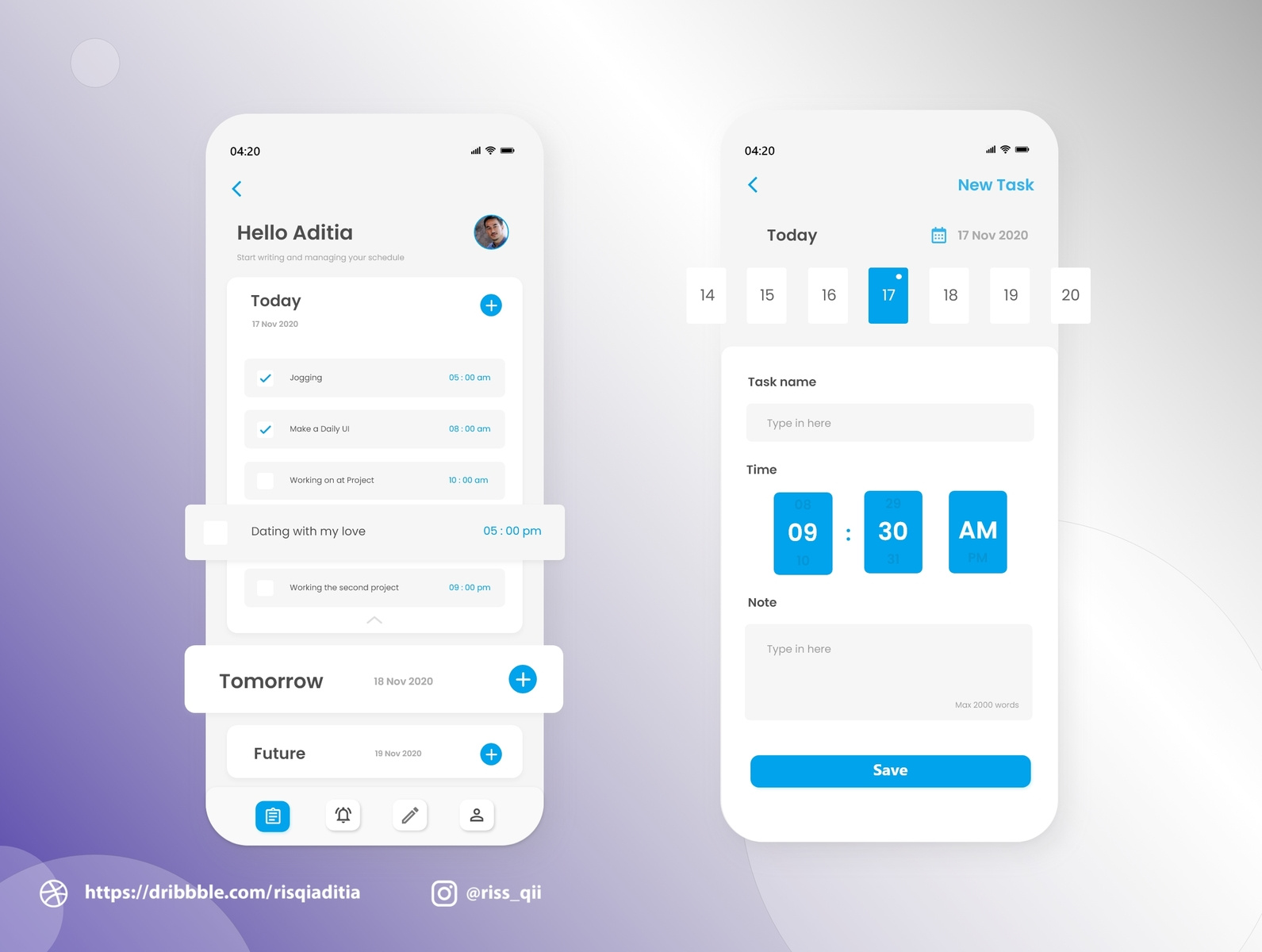 Make A To Do List UI/UX Design by Risqi Aditia on Dribbble
