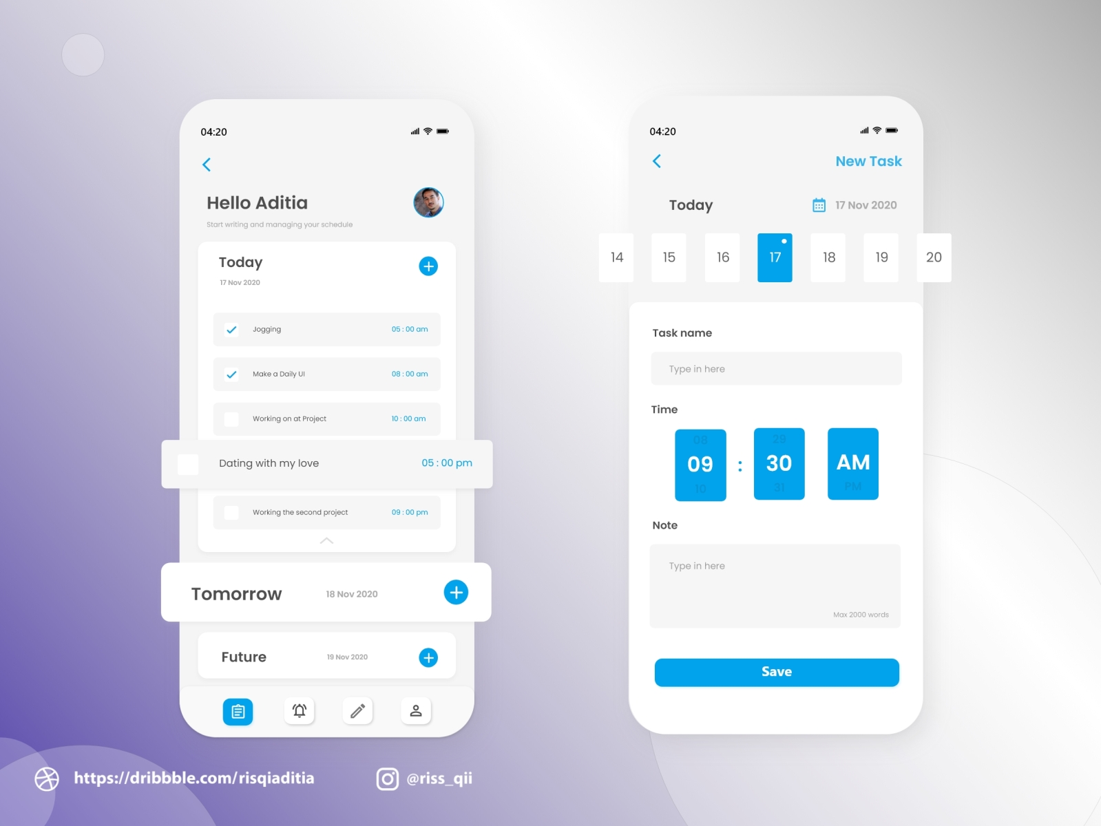 Make A To Do List UI/UX Design by Risqi Aditia on Dribbble