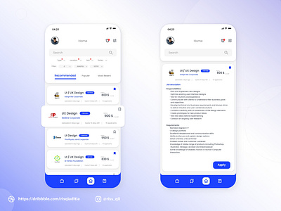 Make a Job Listing UI/UX Design app branding dailyui dailyuichallenge design mobile app design modern ui ux web