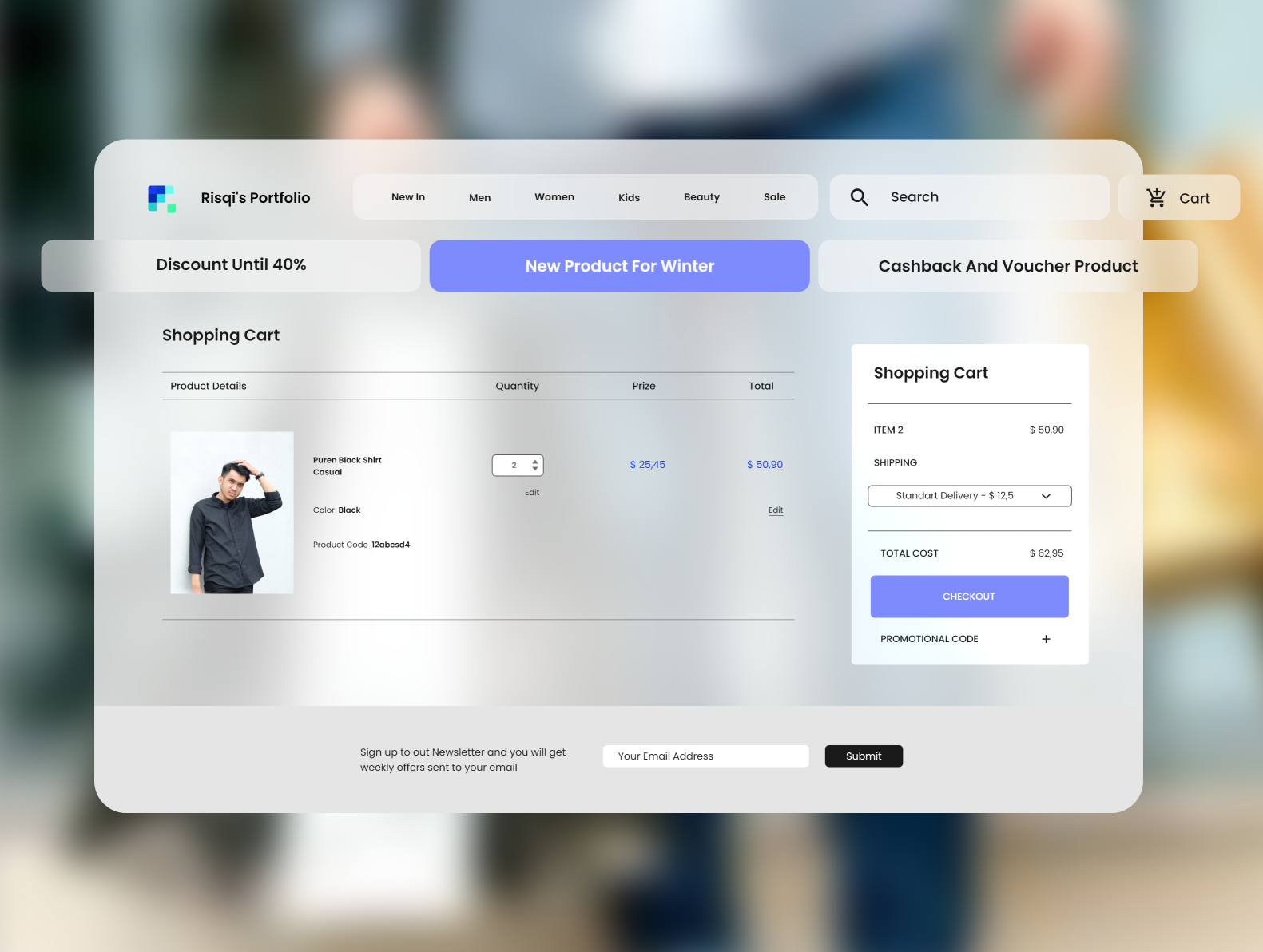 Daily UI Day 58 ( Shopping Cart ) by Risqi Aditia on Dribbble