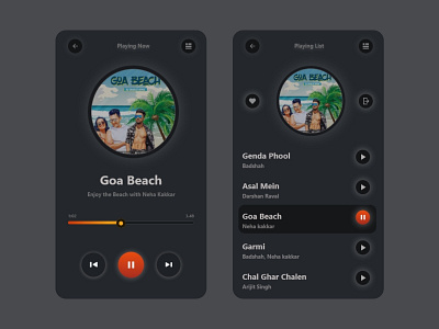 Music Player App animation app appdesign application behance design digitaldesign graphicdesign inspiration interface mobile mobile design mobile ui ui uidesign uiux userinterface ux uxdesign wireframe