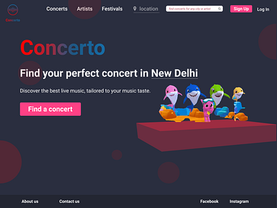 Concert Page animation app behance code design digitaldesign graphicdesign inspiration interaction interface mobile ui ui uidesign uiux userinterface ux uxdesign webdesign website wireframe