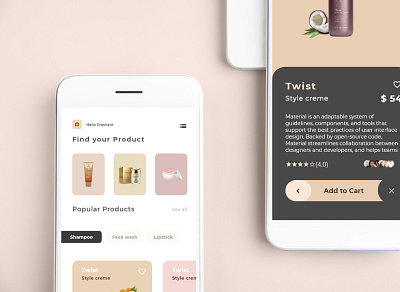 Cosmetics animation application color design graphicdesign inspiration interaction mockups ui uidesgner uidesign uiux user interface design userinterface ux uxdesign uxdesigner webdeveloper website wireframe
