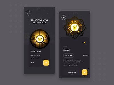 Wall Clock App Ui android app app clock dailyui design ios light clock minimal typography ui uiux wall art wall clock wall clock app