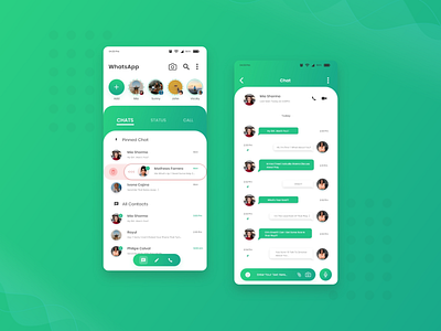 WhatsApp Redesign 2020 android app app app design branding dailyui design illustration ios minimal redesign typography ui uiux